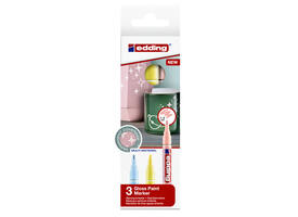 Paintmarker edding 751 op oliebasis 1-2mm pastel assorti 3 stuks