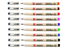 Brushstift Bruynzeel Sakura Pigma assorti 9 stuks