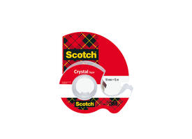 Plakband Scotch Crystal 600 19mmx15m transparant  + handdispenser