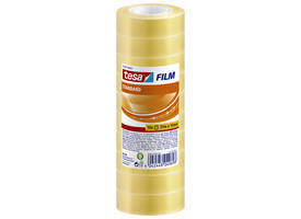 Plakband tesafilm® Standaard 33mx15mm krimp transparant 10 rollen