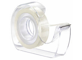 Tape tesafilm® dubbelzijdig  12mmx7,5m transparant met dispenser