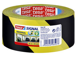 Waarschuwings- en markeringstape tesa® Signal Universal 66mx50mm geel/zwart