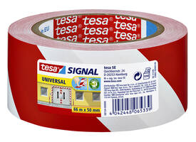 Waarschuwings- en markeringstape tesa® Signal Universal 66mx50mm rood/wit