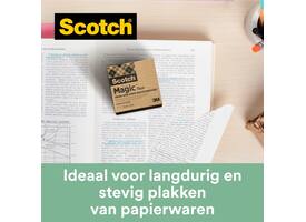 Plakband Scotch Magic 900 19mmx30m onzichtbaar mat