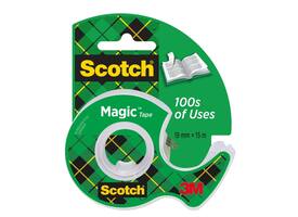 Plakband Scotch Magic 810 19mmx15m onzichtbaar + plakbandhouder