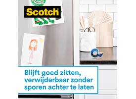 Plakband Scotch 19mmx16.5m Wall Safe + handdispenser