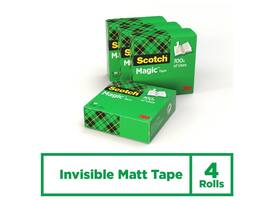 Plakband Scotch Magic 810 19mmx33m onzichtbaar transparant  4 rollen