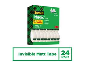 Plakband Scotch Magic 810 19mmx33m onzichtbaar mat 20+4 gratis