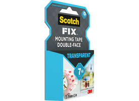 Plakband Scotch dubbelzijdig 19mmx1.5m transparant