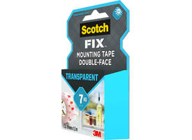 Plakband Scotch dubbelzijdig 19mmx1.5m transparant