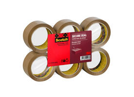 Verpakkingstape Scotch Secure Seal 50mmx66m bruin 6 rollen