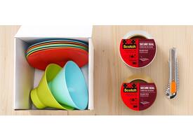 Verpakkingstape Scotch Secure Seal 50mmx66m bruin 6 rollen