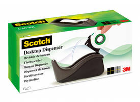 Plakbandhouder Scotch C60 zwart + 1rol magic tape 19mmx33m