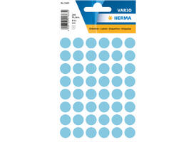 Etiket HERMA 1863 rond 12mm blauw 240 stuks