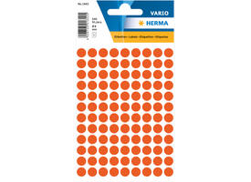 Etiket HERMA 1842 rond 8mm rood 540 stuks