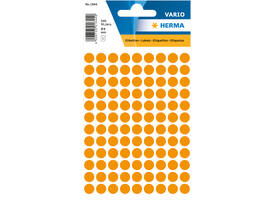 Etiket HERMA 1844 rond 8mm fluor oranje 540 stuks