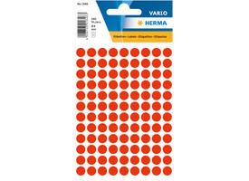 Etiket HERMA 1846 rond 8mm fluor rood 540 stuks