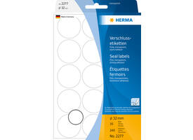 Etiket HERMA 2277 rond 32mm transparant 240 stuks
