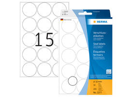 Etiket HERMA 2277 rond 32mm transparant 240 stuks