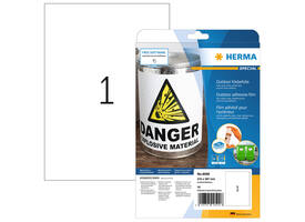 Etiket HERMA 9500 210x297mm weerbestendig wit 10 stuks