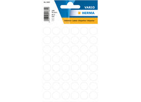 Etiket HERMA 1860 rond 12mm wit 240 stuks