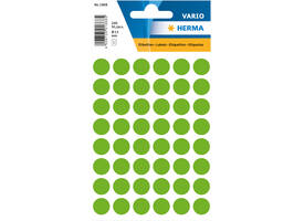 Etiket HERMA 1868 rond 12mm fluor groen 240 stuks