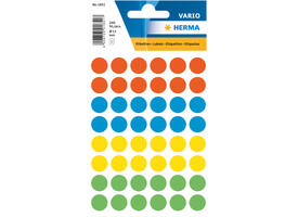 Etiket HERMA 1851 rond 12mm assorti 240 stuks