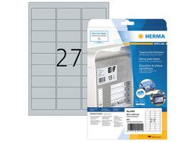 Etiket HERMA 4222 63.5x29.6mm weerbestendig zilver 675 stuks