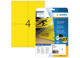 Etiket HERMA 8032 105x148mm weerbestendig geel 100 stuks