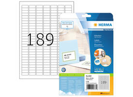 Etiket HERMA 4333 25.4x10mm A4 4725 stuks