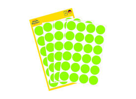 Etiket Avery 3174 rond 18mm lichtgroen 96 stuks