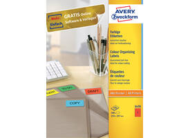 Etiket Avery 3470 210x297mm A4 rood 100 stuks