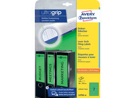 Rugetiket Avery smal 38x192mm zelfklevend groen