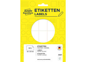 Etiket Avery 3321 32x23mm wit 560 stuks