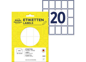 Etiket Avery 3321 32x23mm wit 560 stuks