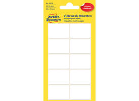 Etiket Avery 3078 38x29mm wit 40 stuks