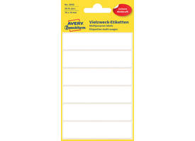 Etiket Avery 3080 76x19mm wit 36 stuks