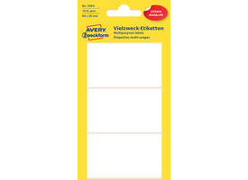 Etiket Avery 3084 66x38mm wit 18 stuks