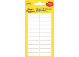 Etiket Avery 3044 32x10mm wit 132 stuks