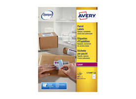 Etiket Avery L7166B-100 99.1x93.1mm blockout 600 stuks