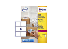Etiket Avery L7166B-100 99.1x93.1mm blockout 600 stuks