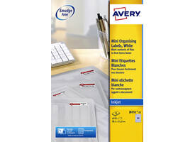 Etiket Avery J8551-25 38.1x21.2mm transparant 1625 stuks