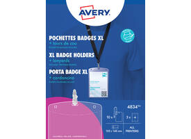 Badge Avery 4834 A6 hoes + insteekkaarten 10 stuks