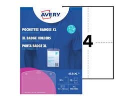 Badge Avery 4834 A6 hoes + insteekkaarten 10 stuks