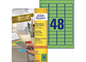 Etiket Avery L6040-20 45.7x21.2mm groen 960 stuks