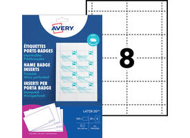 Badgekaart Avery L4728-20 60x90mm microperforatie 20 vel