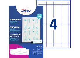 Tafelnaambord Avery L4794-10 120x45mm wit 10 stuks