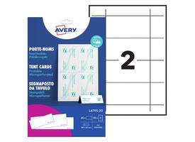 Tafelnaambord Avery L4795-20 180x60mm wit 20 stuks