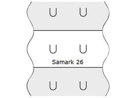 Prijsetiket 12x26mm Sato Samark wit afneembaar