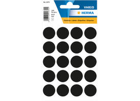 Etiket HERMA 1879 rond 19mm zwart 100 stuks